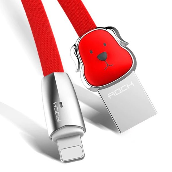 Cable USB de aleación de Zinc con perrito, para iPhone