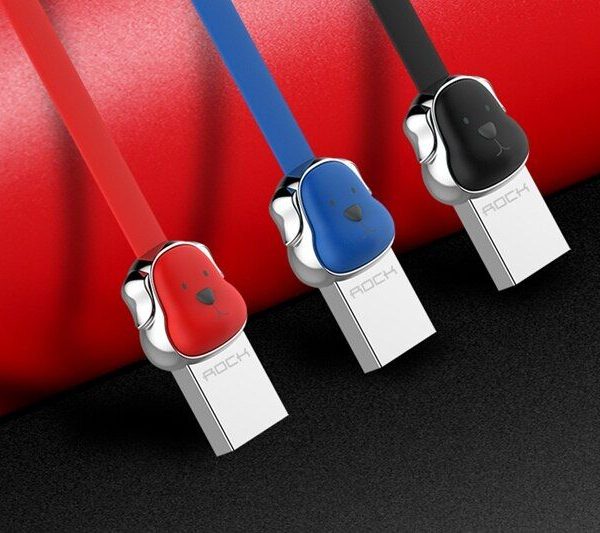 Cable USB de aleación de Zinc con perrito, para iPhone