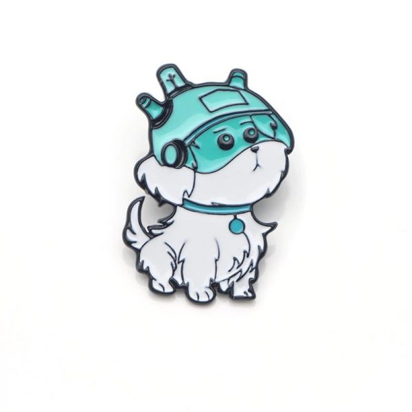 Broche de metal del perro de Rick y Morty