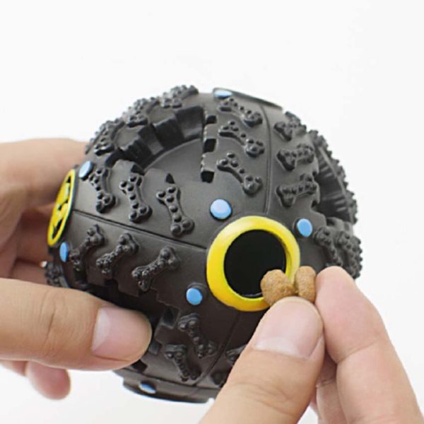 Pelota de plástico para perros y gatos, de entrenamiento para poner alimento dentro