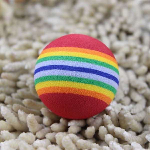 Pelota color arcoiris para perros pequeños y gatos